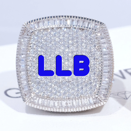 CUSTOM LETTER 3D ICED RING