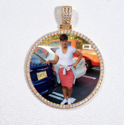MEDIUM 3D CIRCLE CUSTOM PICTURE PENDANT
