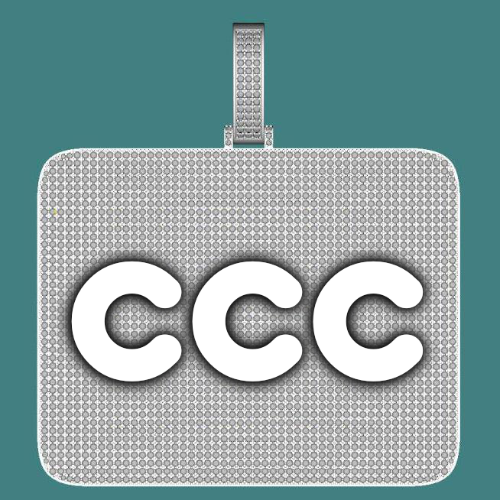 CUSTOM LETTER NECKLACE 3D BIG SQUARE
