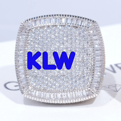 CUSTOM LETTER 3D ICED RING