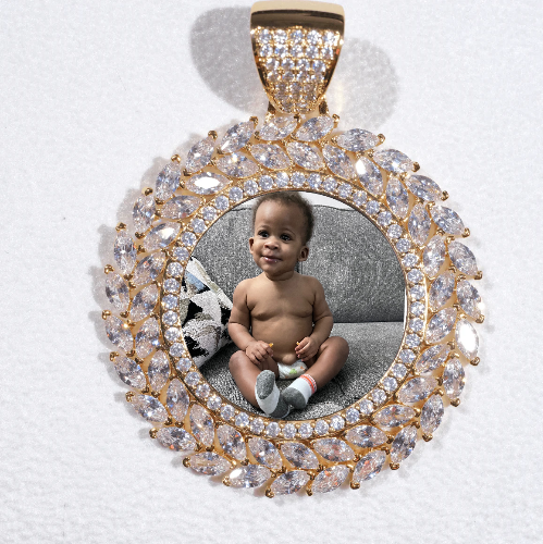 Large 3D Wheat Ear Custom Picture Pendant
