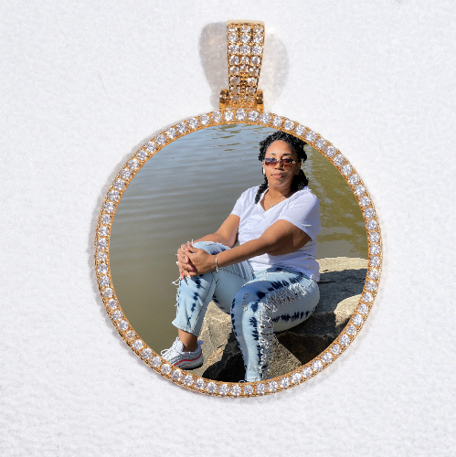 MEDIUM 3D CIRCLE CUSTOM PICTURE PENDANT