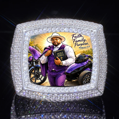 3D CUSTOM PICTURE ICED RING