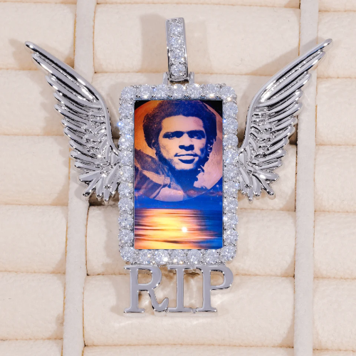 RIP WING 3D CUSTOM PICTURE PENDANT
