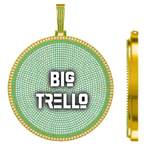 CUSTOM LETTER NECKLACE 3D BIG DISC