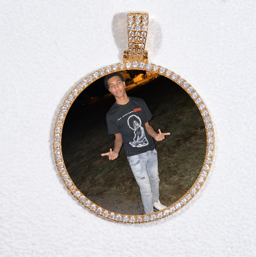 MEDIUM 3D CIRCLE CUSTOM PICTURE PENDANT