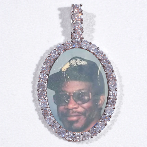 Large 3D Oval Custom Picture Pendant