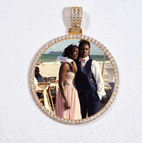 MEDIUM 3D CIRCLE CUSTOM PICTURE PENDANT