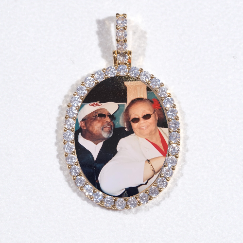 3D Oval Custom Picture Pendant