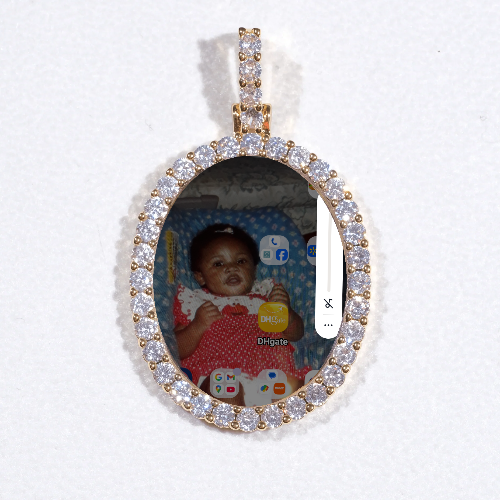 3D Oval Custom Picture Pendant
