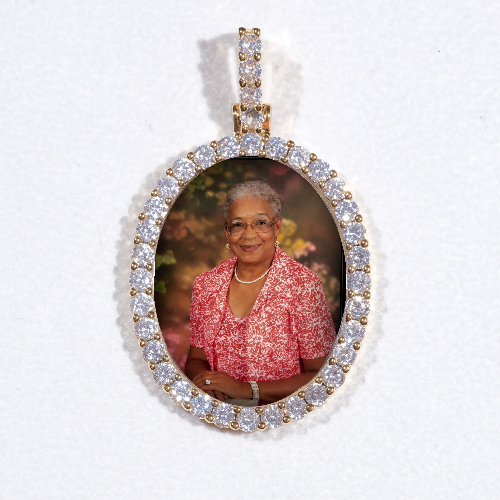 3D Oval Custom Picture Pendant