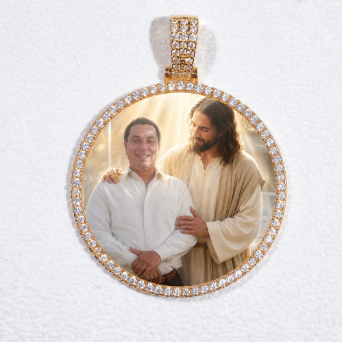 MEDIUM 3D CIRCLE CUSTOM PICTURE PENDANT
