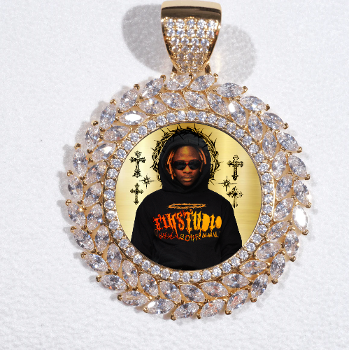 Large 3D Wheat Ear Custom Picture Pendant