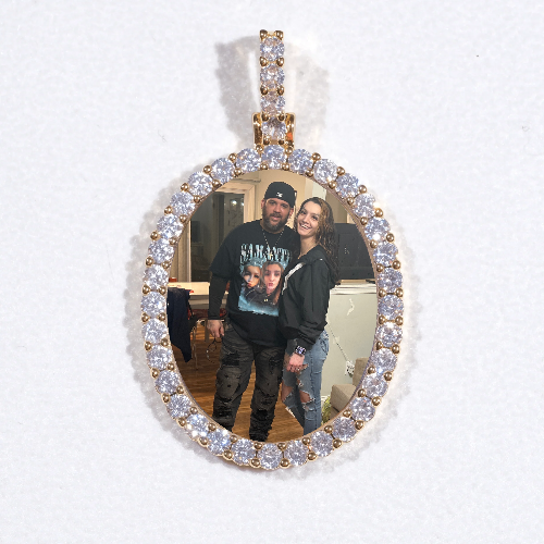 3D Oval Custom Picture Pendant