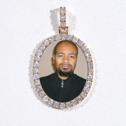 3D Oval Custom Picture Pendant