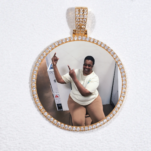 MEDIUM 3D CIRCLE CUSTOM PICTURE PENDANT