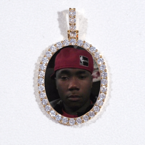 3D Oval Custom Picture Pendant