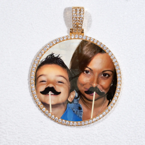 MEDIUM 3D CIRCLE CUSTOM PICTURE PENDANT