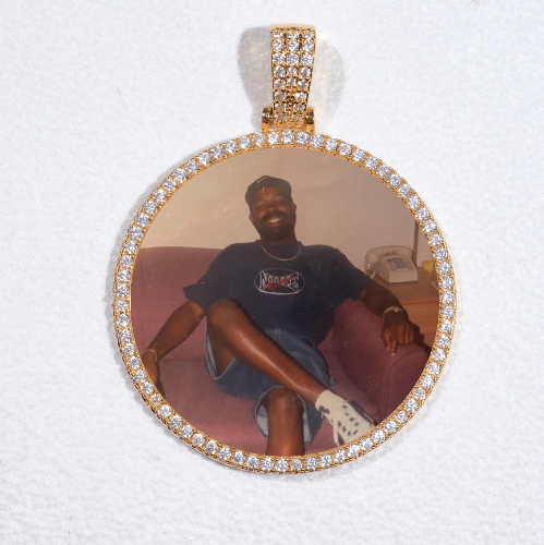 MEDIUM 3D CIRCLE CUSTOM PICTURE PENDANT