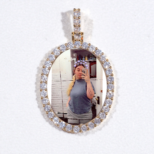 3D Oval Custom Picture Pendant