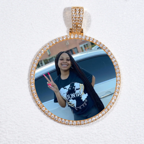 MEDIUM 3D CIRCLE CUSTOM PICTURE PENDANT