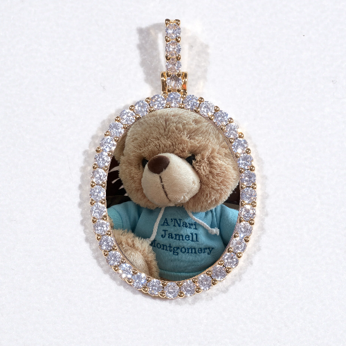 3D Oval Custom Picture Pendant