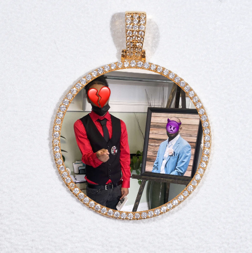 MEDIUM 3D CIRCLE CUSTOM PICTURE PENDANT