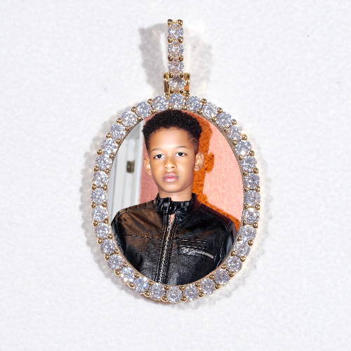 3D Oval Custom Picture Pendant