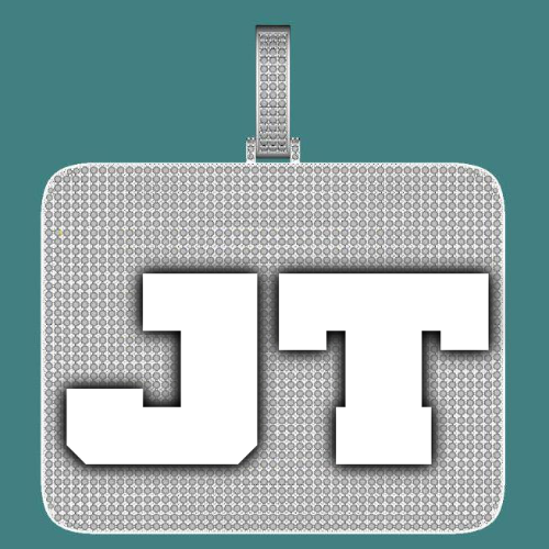 CUSTOM LETTER NECKLACE 3D BIG SQUARE