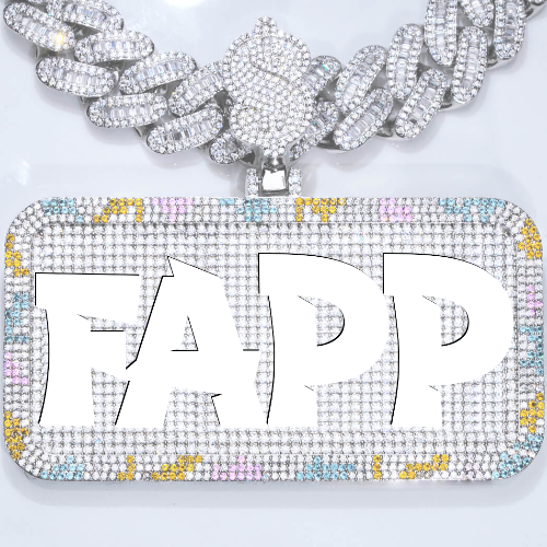 CUSTOM LETTER NECKLACE 3D COLORFUL SQUARE