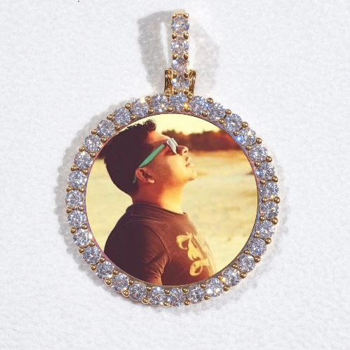 3D CIRCLE CUSTOM PICTURE PENDANT SMALL SIZE