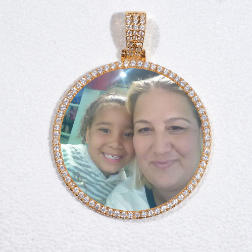 MEDIUM 3D CIRCLE CUSTOM PICTURE PENDANT