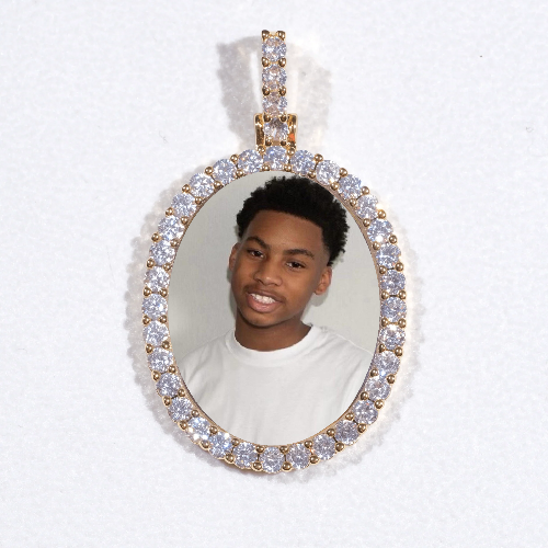 3D Oval Custom Picture Pendant