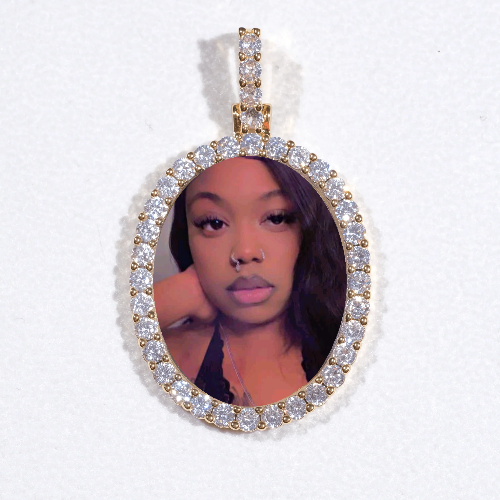 3D Oval Custom Picture Pendant