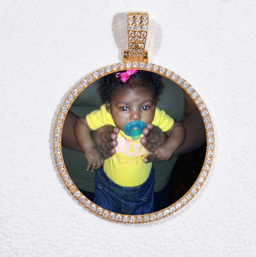 MEDIUM 3D CIRCLE CUSTOM PICTURE PENDANT