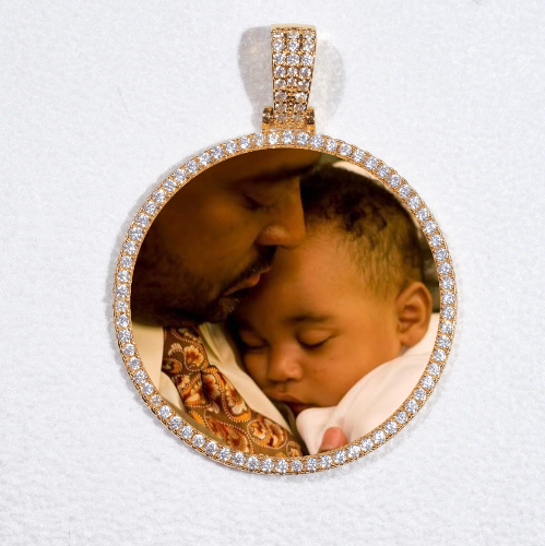 MEDIUM 3D CIRCLE CUSTOM PICTURE PENDANT