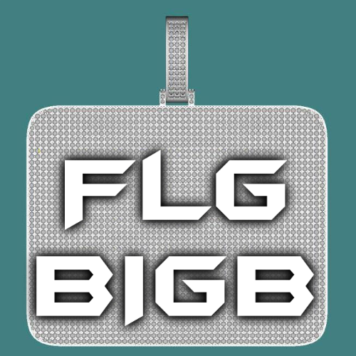 CUSTOM LETTER NECKLACE 3D BIG SQUARE