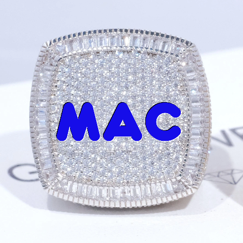 CUSTOM LETTER 3D ICED RING