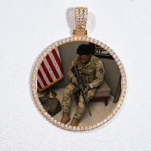 MEDIUM 3D CIRCLE CUSTOM PICTURE PENDANT