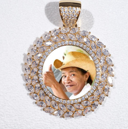 Large 3D Wheat Ear Custom Picture Pendant