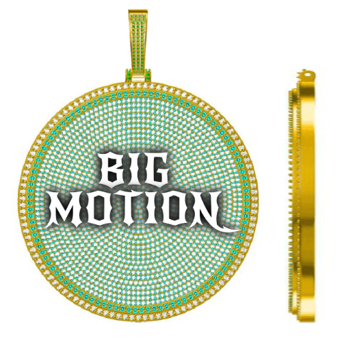 CUSTOM LETTER NECKLACE 3D BIG DISC