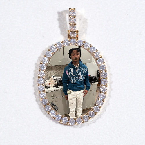 3D Oval Custom Picture Pendant