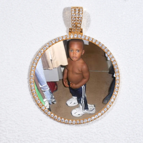 MEDIUM 3D CIRCLE CUSTOM PICTURE PENDANT