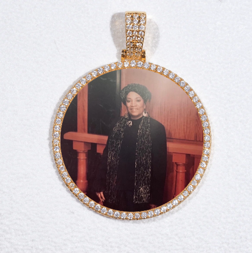 MEDIUM 3D CIRCLE CUSTOM PICTURE PENDANT
