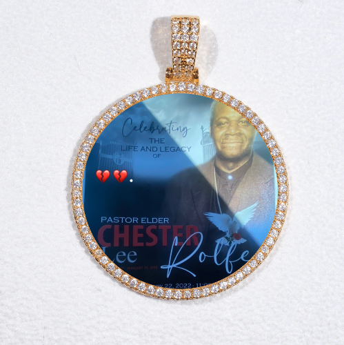 MEDIUM 3D CIRCLE CUSTOM PICTURE PENDANT