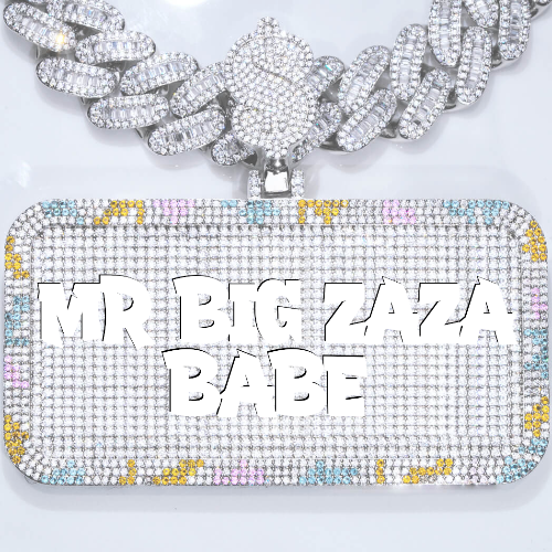 CUSTOM LETTER NECKLACE 3D COLORFUL SQUARE