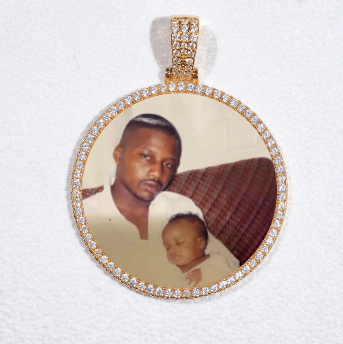 MEDIUM 3D CIRCLE CUSTOM PICTURE PENDANT