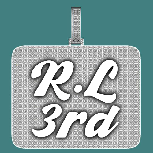 CUSTOM LETTER NECKLACE 3D BIG SQUARE