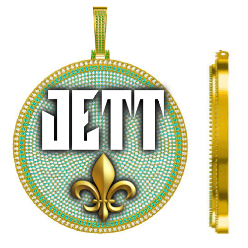 CUSTOM LETTER NECKLACE 3D BIG DISC