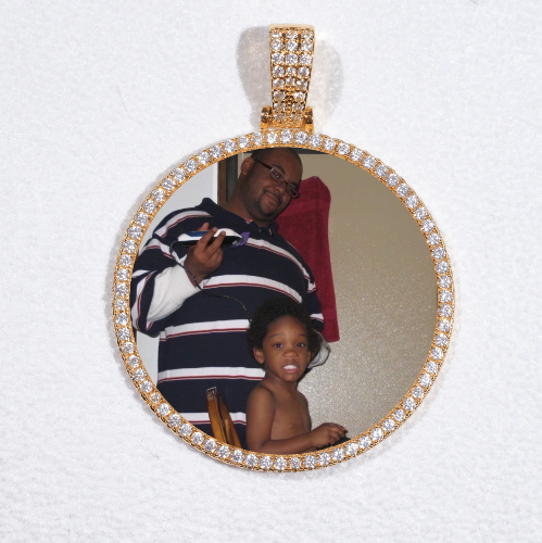 MEDIUM 3D CIRCLE CUSTOM PICTURE PENDANT